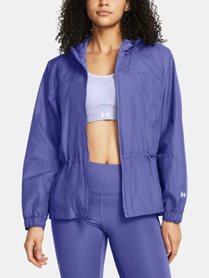 Fialová dámska ľahká športová bunda Under Armour Rush Woven FZ OS Jkt