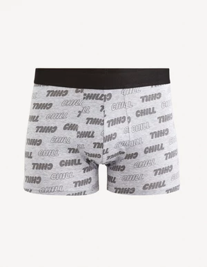 Light grey men's patterned boxers Celio Fichill