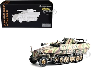 German Sd.Kfz. 251/22 Ausf.D Half-Tracked Armored Vehicle with 7.5cm PaK 40 Anti-Tank Gun "Unidentified Unit" (1944) "NEO Dragon Armor" Series  1/72