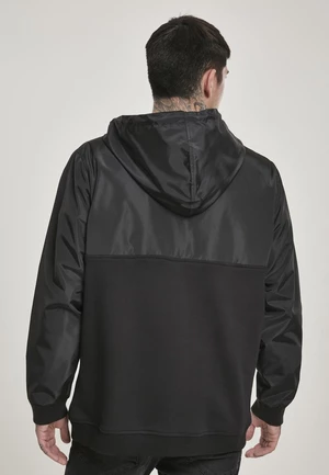 Military Half Zip Hoody Black