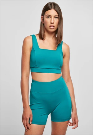 Women's Recycled Square Aquagreen Sports Bra