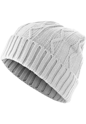 Beanie Cable Flap Beanie - White