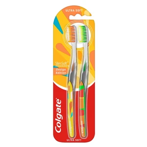 COLGATE SlimSoft Design Edition zubní kartáček měkký duopack