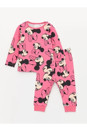 LC Waikiki Crew Neck Long Sleeved Baby Girl Pajamas Set