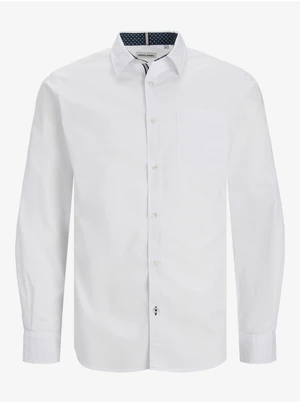 White Men's Shirt Jack & Jones Plain - Men