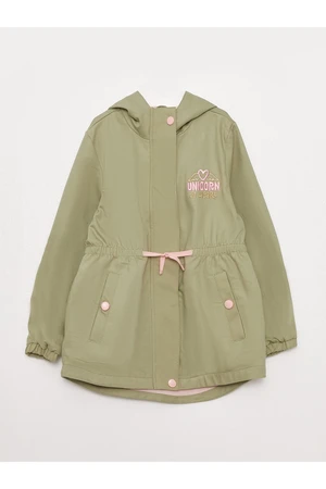 LC Waikiki Girls' Hooded Embroidery Parka