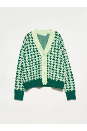 Dilvin 60166 Jacquard Pattern Knitwear Cardigan