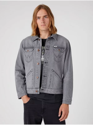 Grey Men's Denim Jacket Wrangler Icons