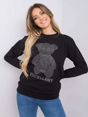 Women's black sweatshirt with app