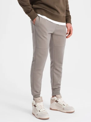 Ombre Men's ottoman fabric sweatpants - ash