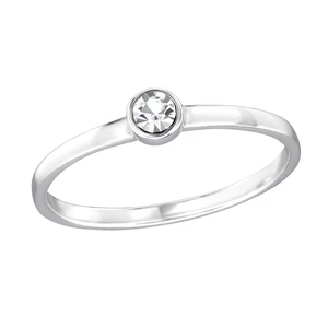 Silver Elegance Round Engagement Ring