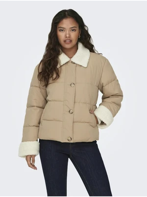 Beige women's quilted jacket JDY Oars - Women