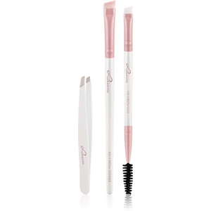 Luvia Cosmetics Prime Vegan Brow Kit sada na úpravu obočí Candy (Pearl White / Rose) 3 ks