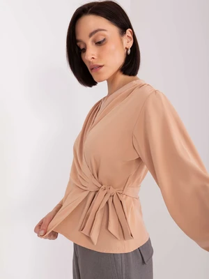 Camel Lounge Blouse With Ties