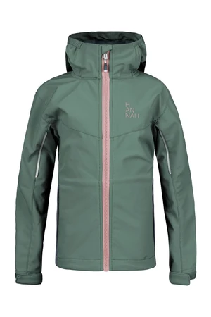 Girls' softshell jacket Hannah CAPRA JR dark forest/india ink