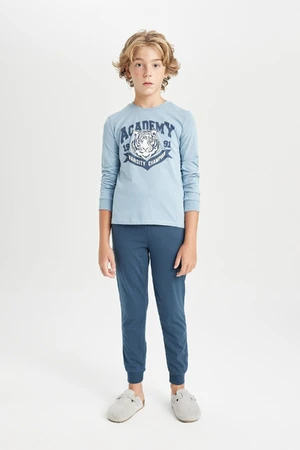 DEFACTO Boy Printed Long Sleeve Pajama Set