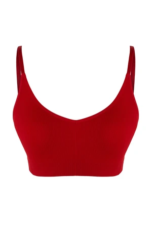 Trendyol Red Seamless Rope Strapless Bralette Knitted Bra