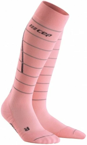 CEP Compression Tall Reflective Light Pink II Șosete pentru alergre