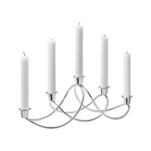 Gyertyatartó 5 gyertyához Harmony, rozsdamentes acél - Georg Jensen