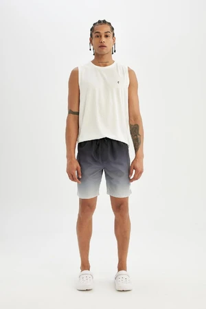 DEFACTO Regular Fit Gradient Printed Mesh Lined Above Knee Swim Shorts