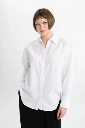 DEFACTO Oversize Fit Poplin Long Sleeve Shirt