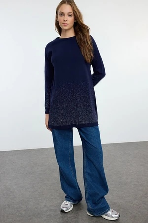 Trendyol Dark Navy Blue Basic Knitwear Sweater