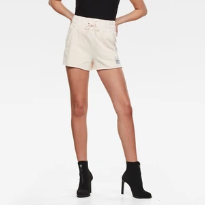 G-STAR Krátke nohavice - High waist sw short wmn biele