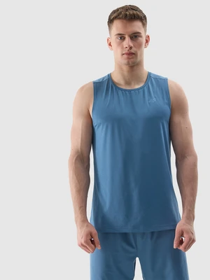 Pánský sportovní tank top regular z recyklovaných materiálů - modrý