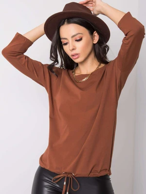 Women's brown cotton blouse