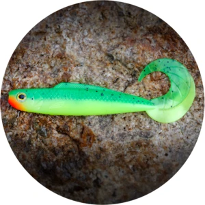 Redbass gumová nástraha twister kixter fluo green rh uv - xxl 200 mm 50,7 g