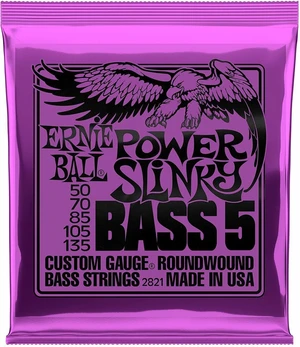 Ernie Ball 2821 Power Slinky Nickel 050-135 Set de 5 corzi pentru bas