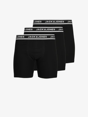 Jack & Jones Solid Boxerky 3 ks Černá