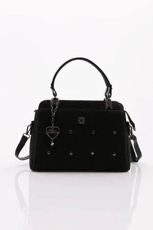 DGN 3154 Women's Shoulder and Hand Bag Black Mosaic