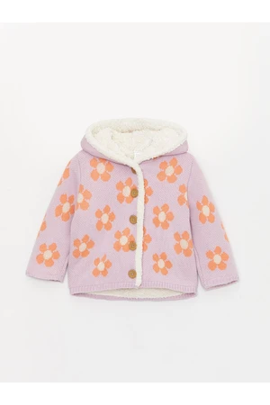 LC Waikiki Hooded Long Sleeve Baby Girl Knitwear Cardigan