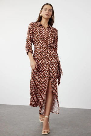 Trendyol Multicolored Geometric Patterned Woven Shirt Dress