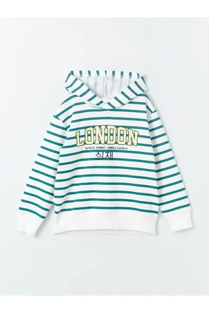 LC Waikiki Boys' Comfortable Fit Striped Hoodie