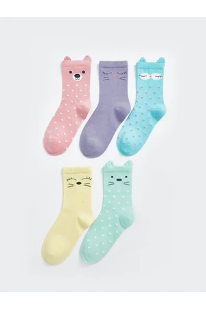 LC Waikiki Lcw Patterned Girls Socks 5-Pack