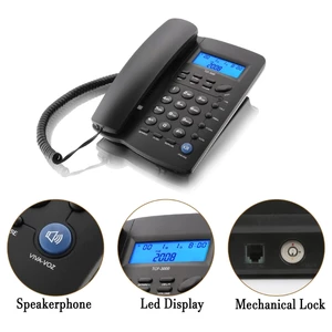 F3MA Corded Telephone with Speaker Display Basic Calculater Caller Display for Home