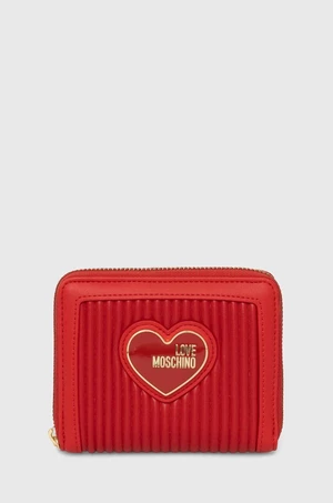 Peňaženka Love Moschino dámska, červená farba, JC5619PP1GLA1500
