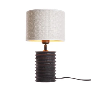 GROOVED Stolná lampa 36 cm - čierna/krémová