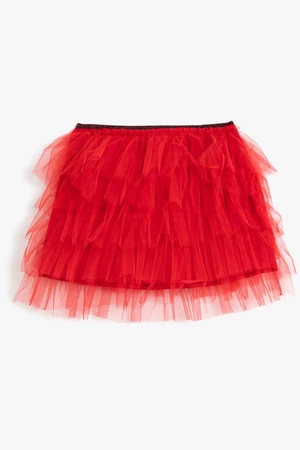 Kotonová tutu sukňa s elastickým pásom, vrstvená s podšívkou.