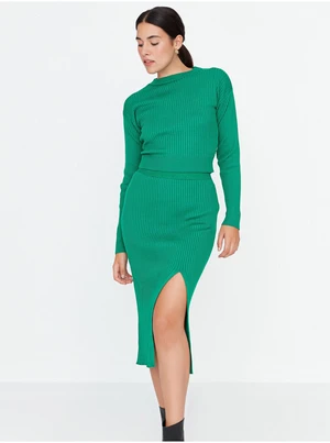 Green Sweater Set Skirt and Top with Long Sleeves Trendyol - Women