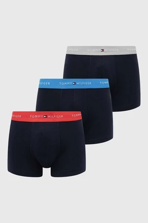 Boxerky Tommy Hilfiger 3-pak pánske,tmavomodrá farba,UM0UM02763