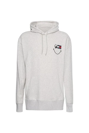 Tommy Jeans Mikina - TJM SMILEY BADGE HOODIE biela