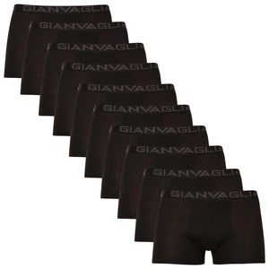 10PACK pánské boxerky Gianvaglia černé