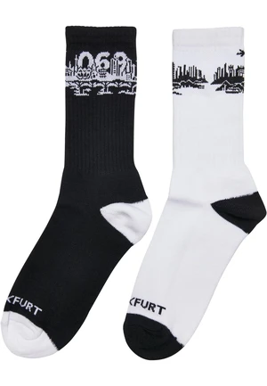 Major City 069 Socks 2-Pack Black/White