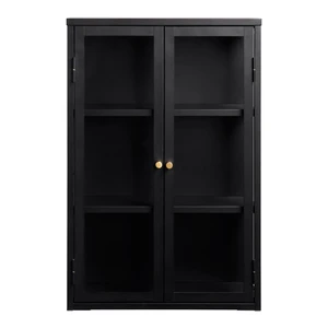 Czarna metalowa witryna wisząca 60x90 cm Carmel – Unique Furniture