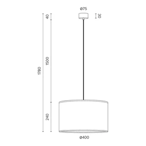 Biele závesné svietidlo Sotto Luce Mika, ∅ 40 cm