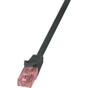 Síťový kabel RJ45 LogiLink CQ2023U, CAT 6, U/UTP, 0.50 m, černá