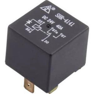 Relé motorového vozidla 24 V/DC, 40 A, 1 přepínací kontakt SHR-4141A SHR-24VDC-F-C, 5 PIN